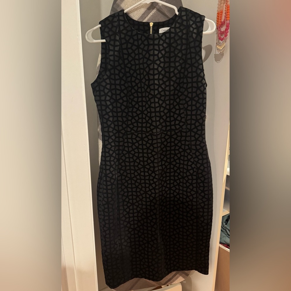 Calvin Klein Black Geometric Mini Dress
